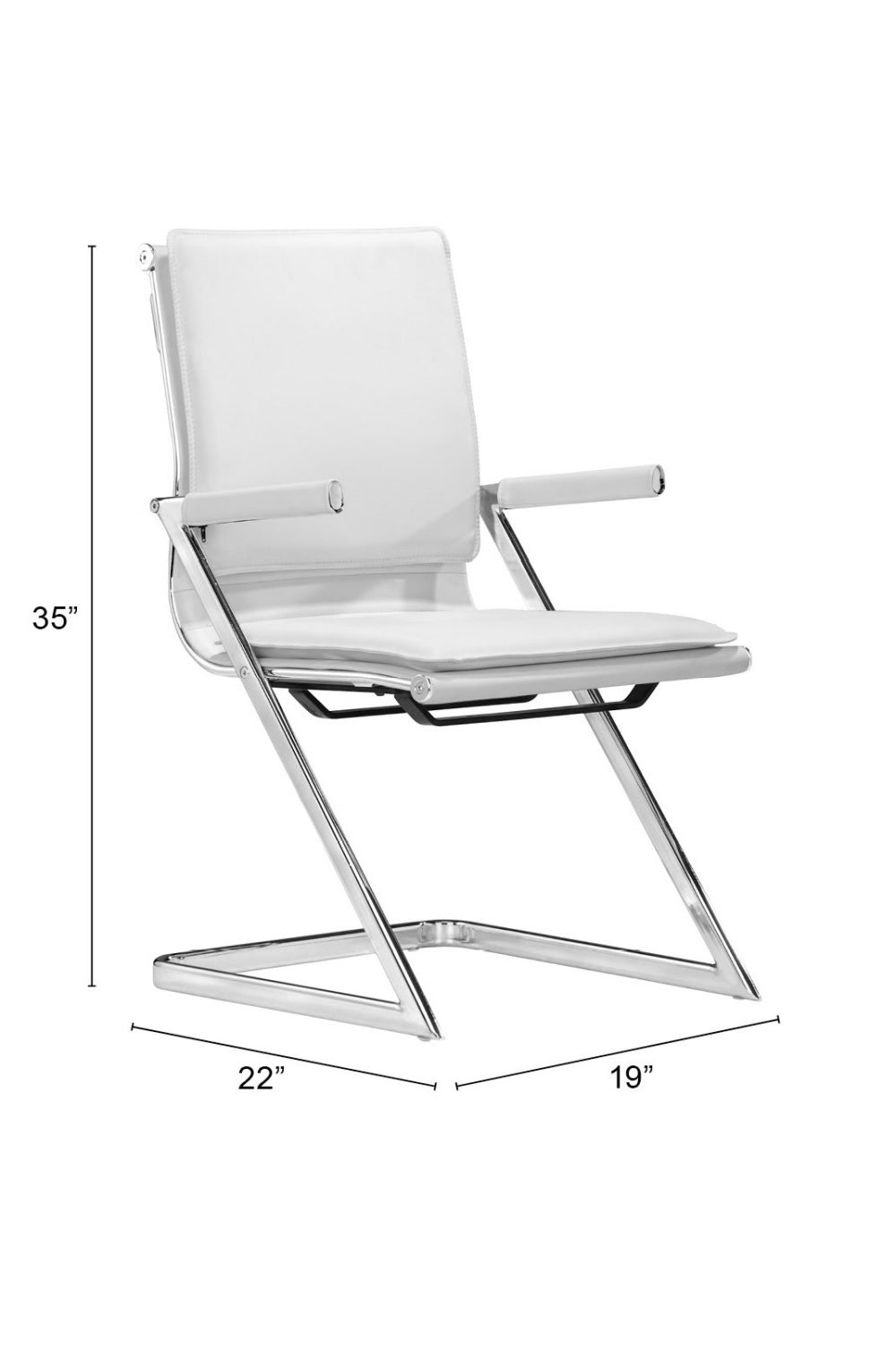 Polished Steel Office Chairs (2) | Oroa.com