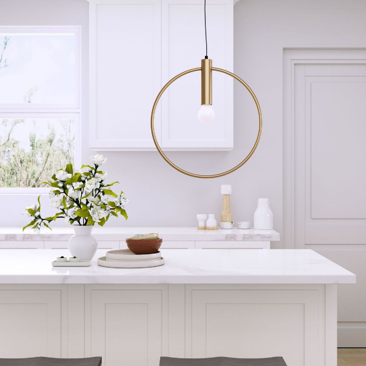 Brass Ring Pendant Lamp | Oroa.com