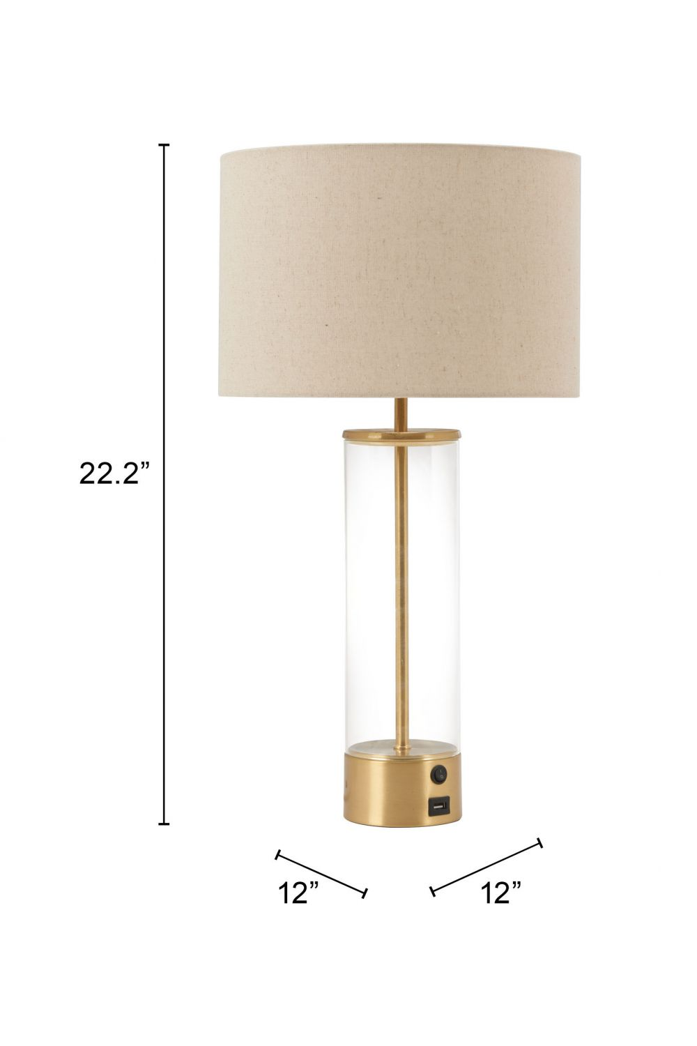 Beige Drum Shade Table Lamp | Oroa.com