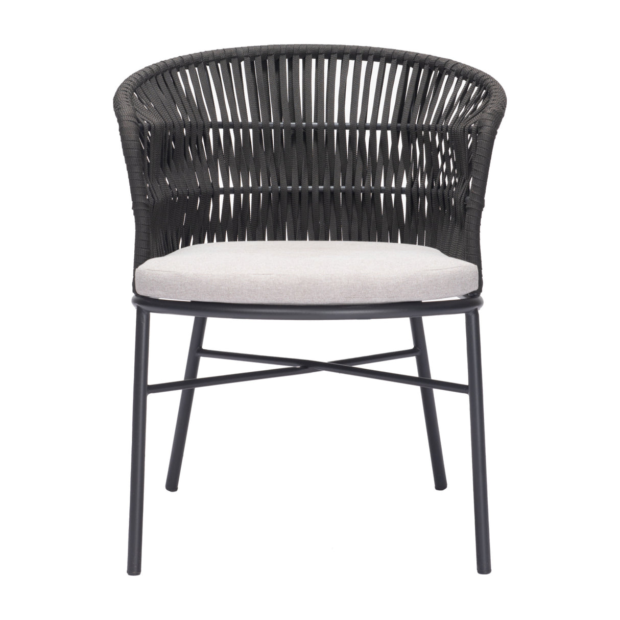 Contemporary Black Outdoor Dining Chairs (2) | Oroa.com