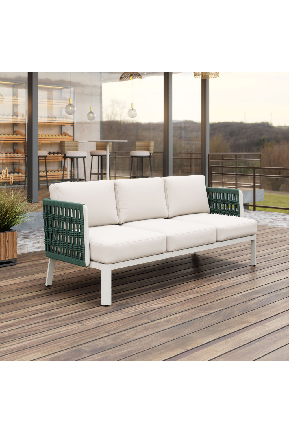 White Olefin Outdoor Sofa | Oroa.com