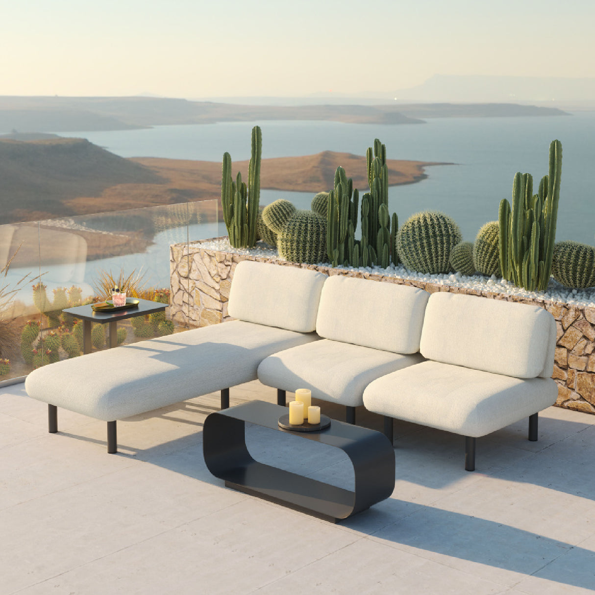 Gray Aluminum Outdoor Coffee Table | Oroa.com