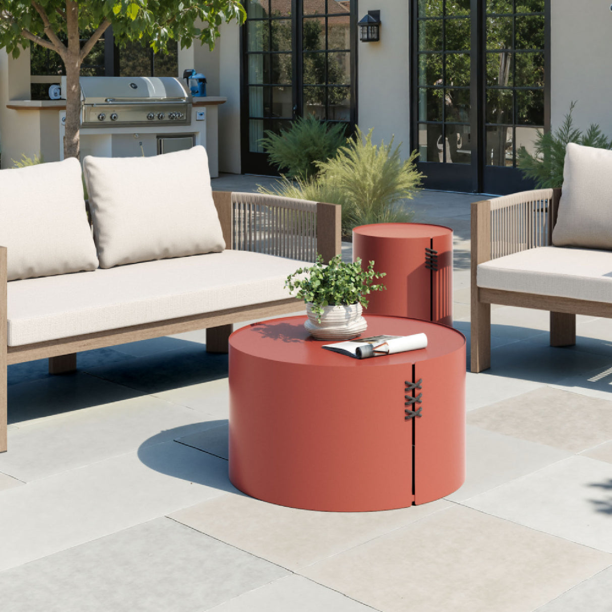 Brown Aluminum Outdoor Coffee Table | Oroa.com