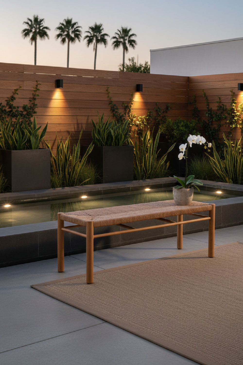 Rattan Look Outdoor Bench | Oroa.com