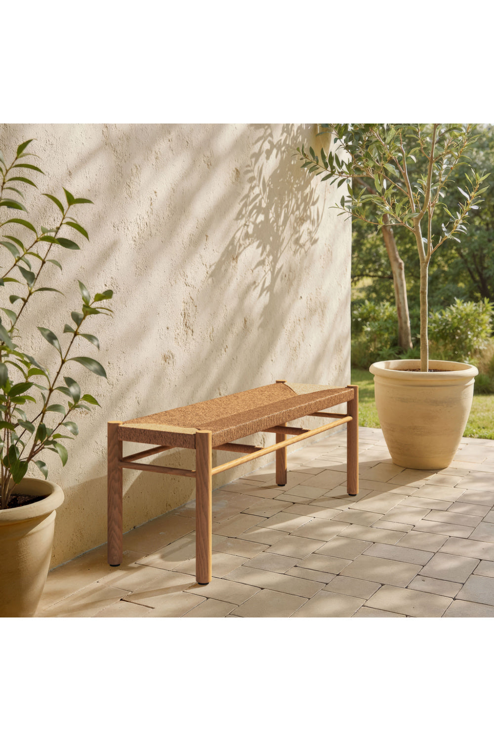 Rattan Look Outdoor Bench | Oroa.com