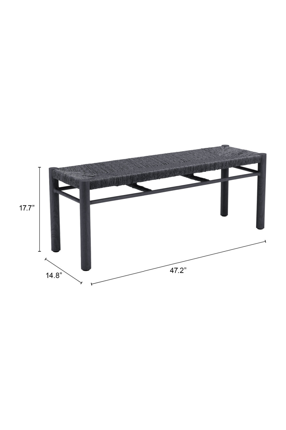 Rattan Look Outdoor Bench | Oroa.com