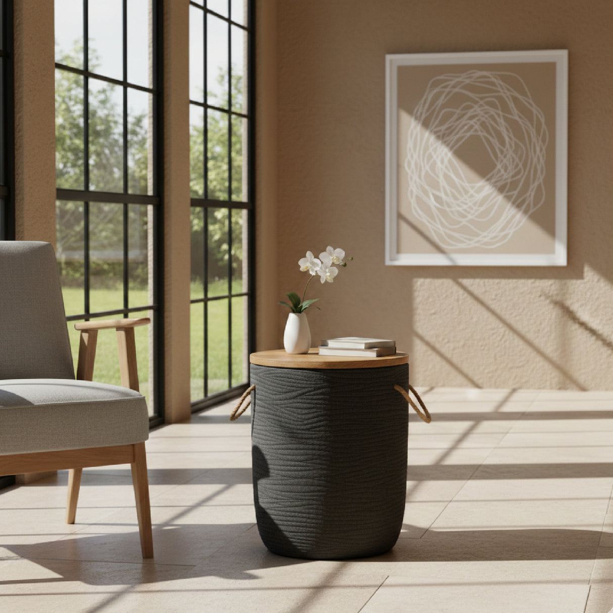 Painted Acacia Wood Outdoor Side Table | Oroa.com