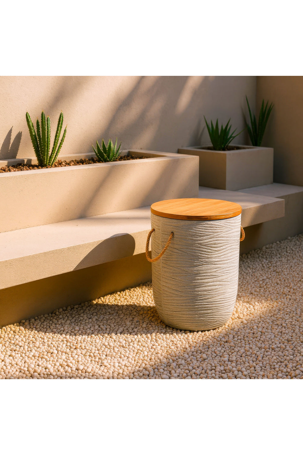 Gray Terrazzo Outdoor Side Table | Oroa.com