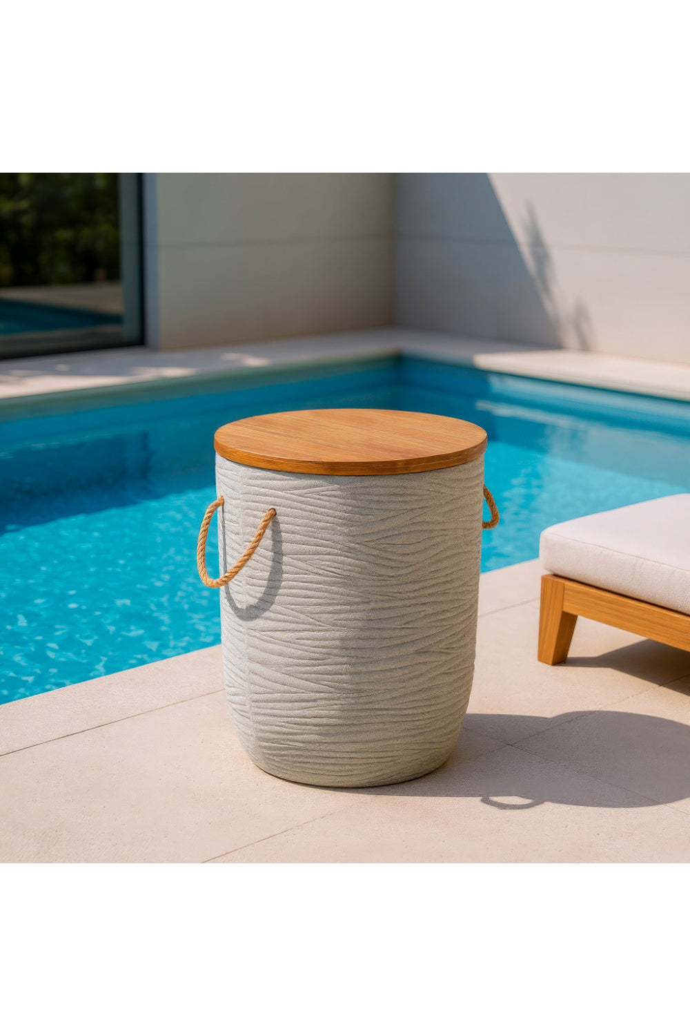 Gray Terrazzo Outdoor Side Table | Oroa.com