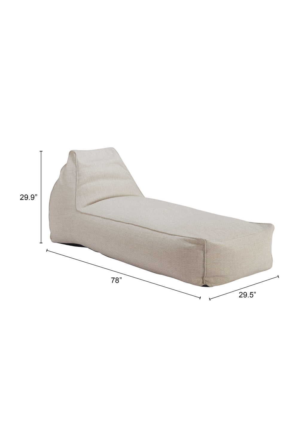 Beige Olefin Outdoor Chaise Lounge | Oroa.com