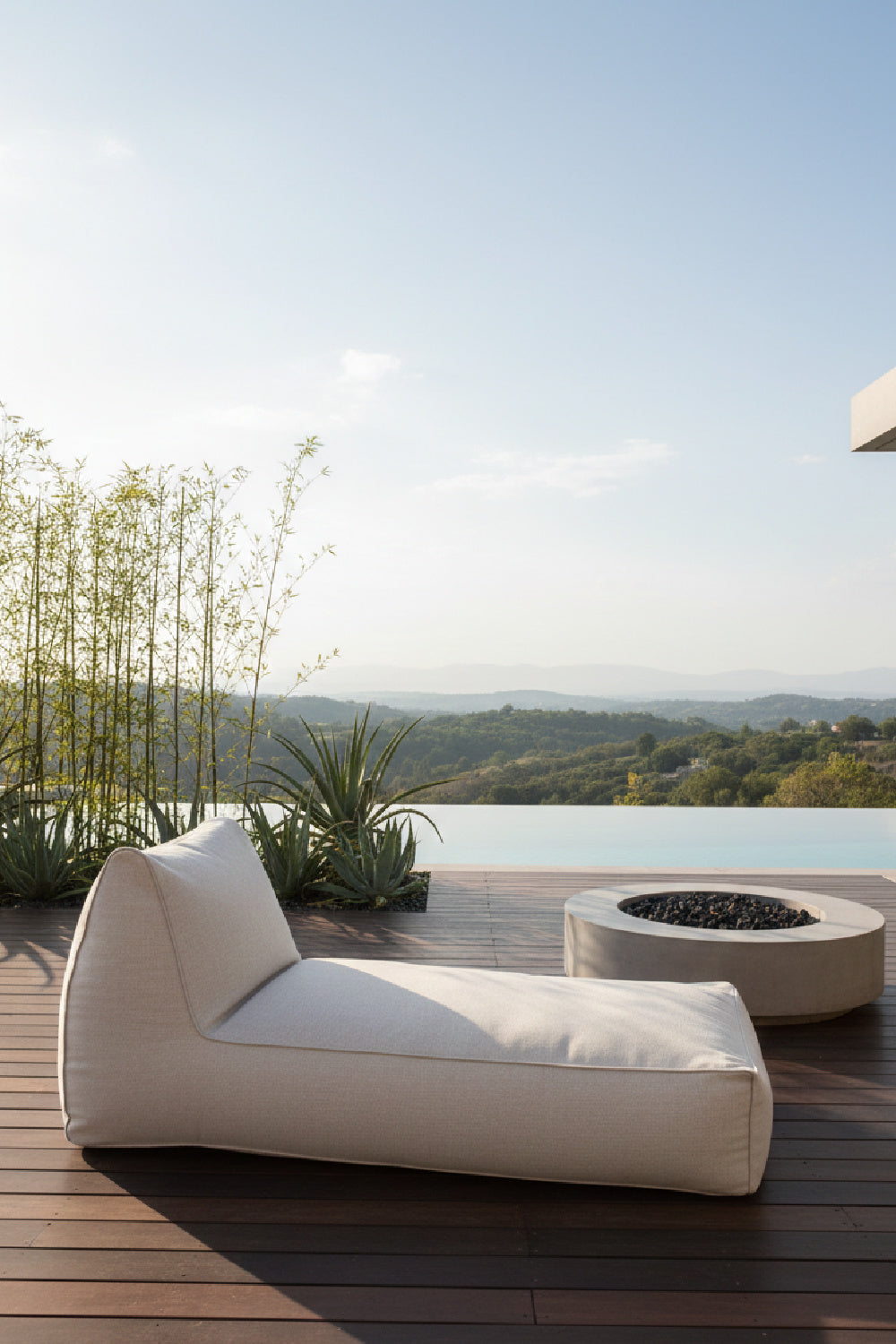 Beige Olefin Outdoor Chaise Lounge | Oroa.com