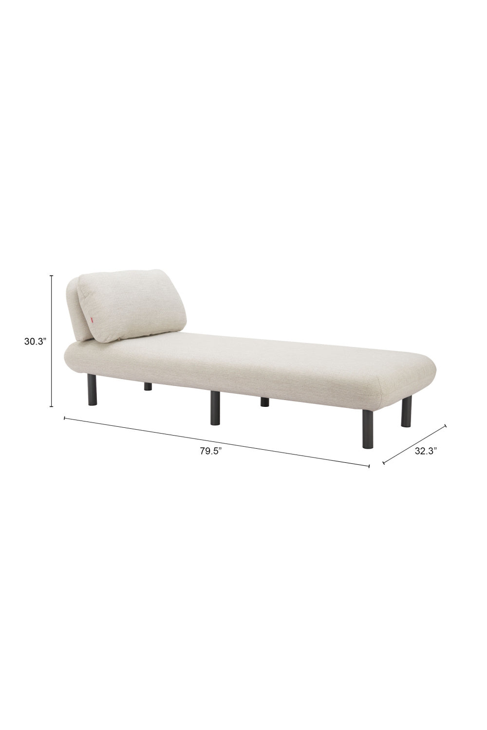 Beige Olefin Outdoor Chaise | Oroa.com