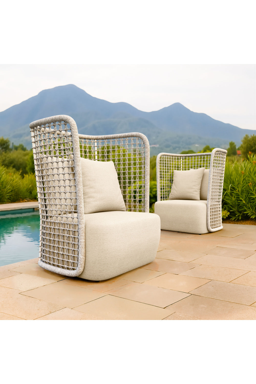Weaved Back Outdoor Accent Chair | Oroa.com