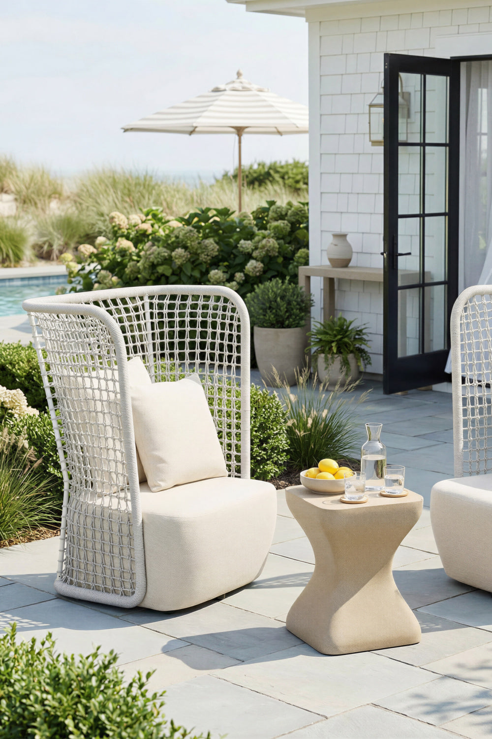 Weaved Back Outdoor Accent Chair | Oroa.com