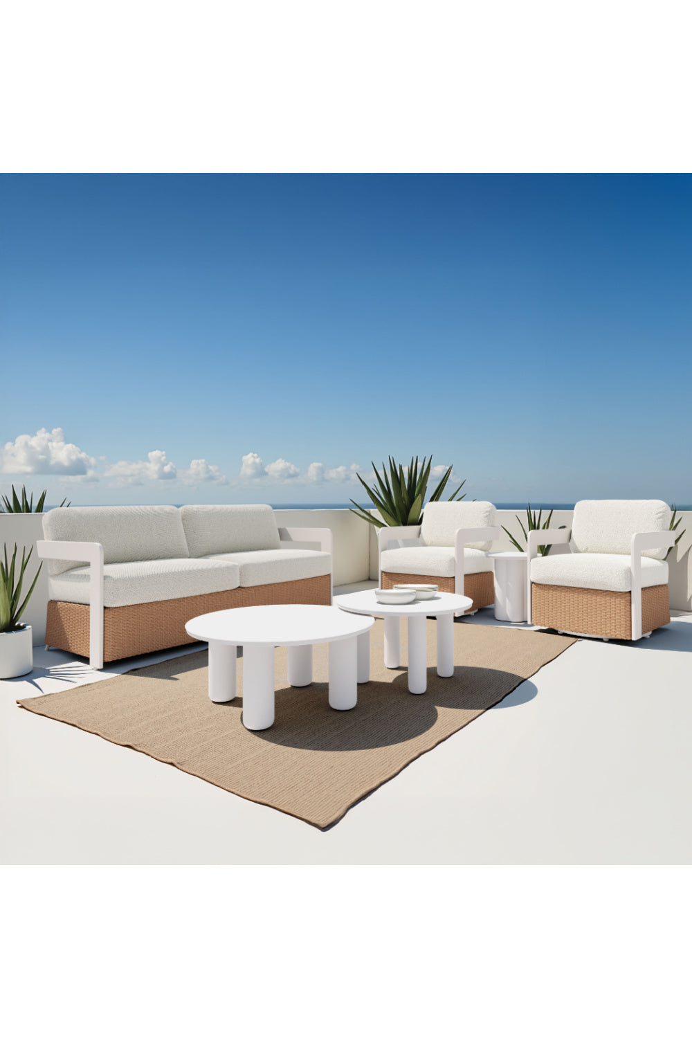 Brown Base Outdoor Swivel Chair | Oroa.com