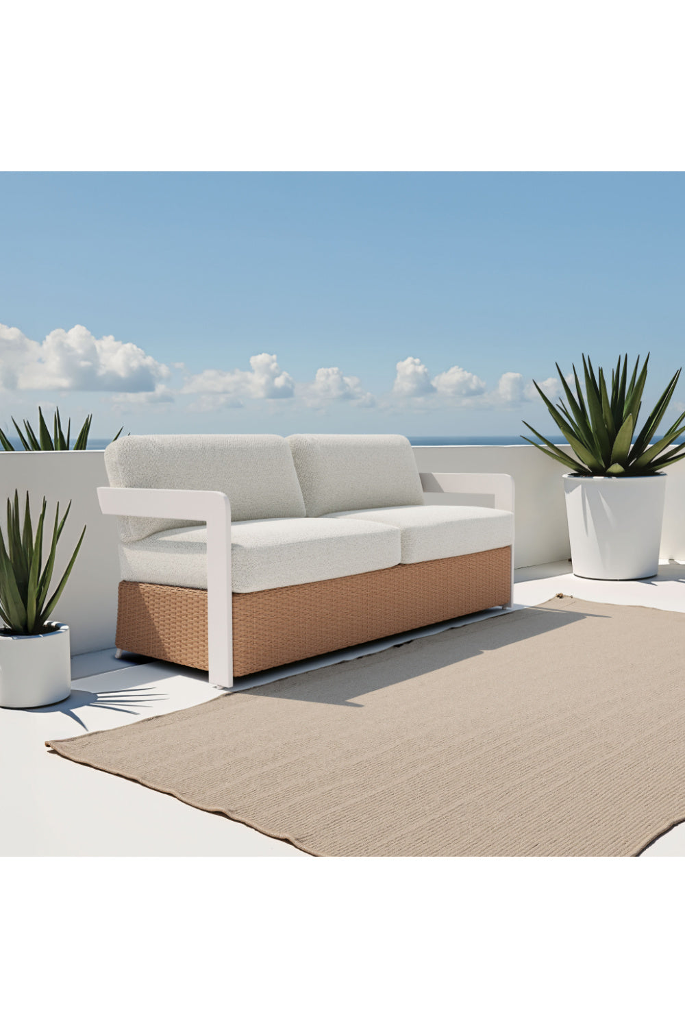 Brown Base Outdoor Sofa | Oroa.com