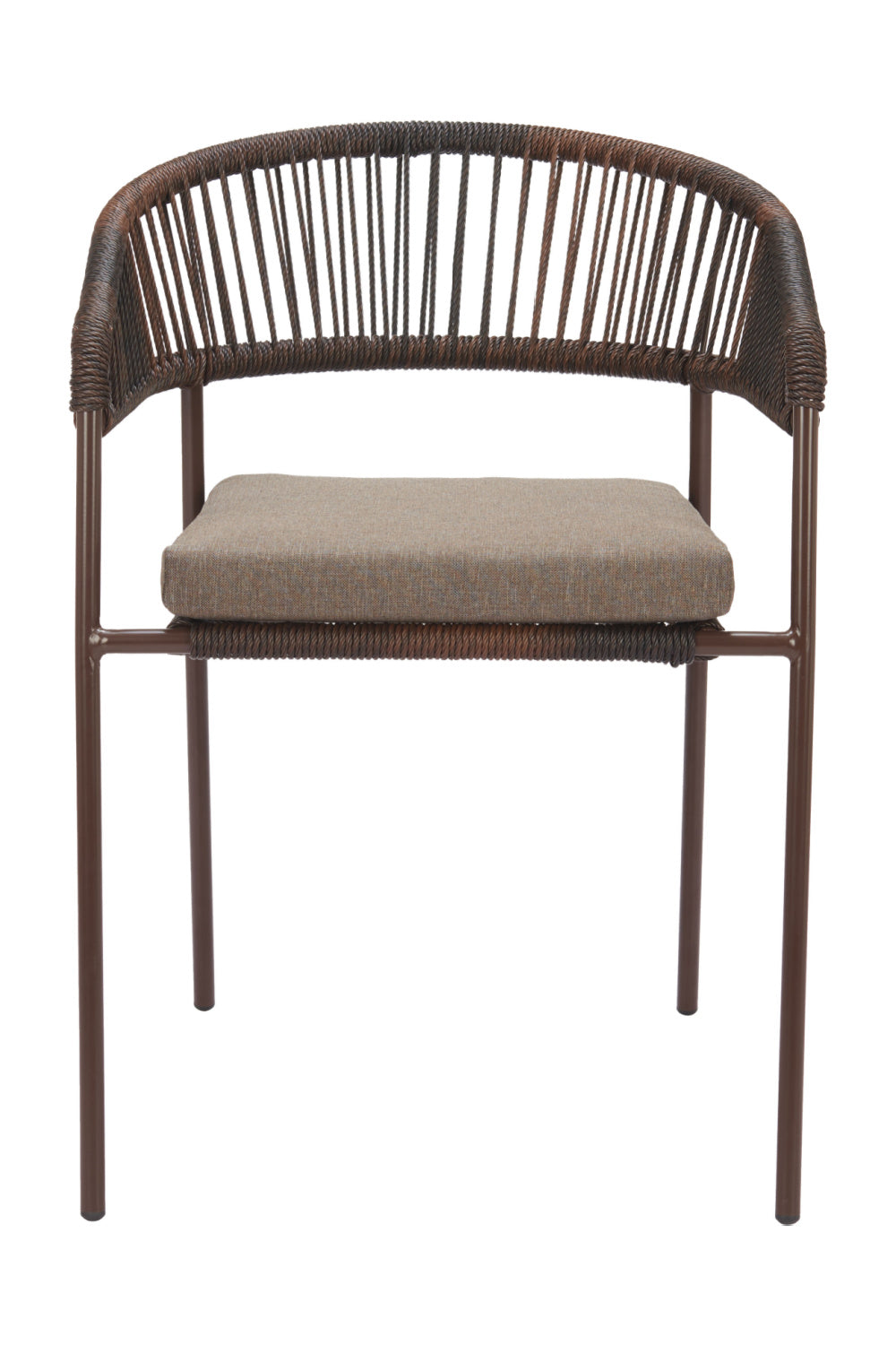 Brown Rattan Outdoor Dining Chairs (2) | Oroa.com