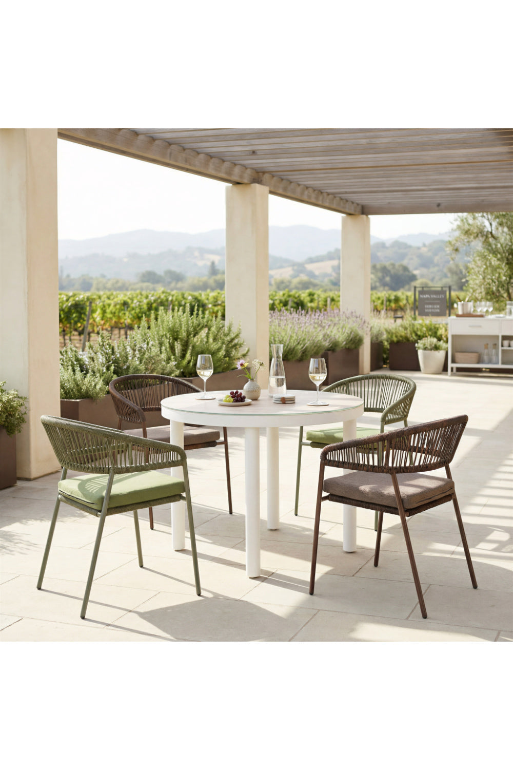 Brown Rattan Outdoor Dining Chairs (2) | Oroa.com
