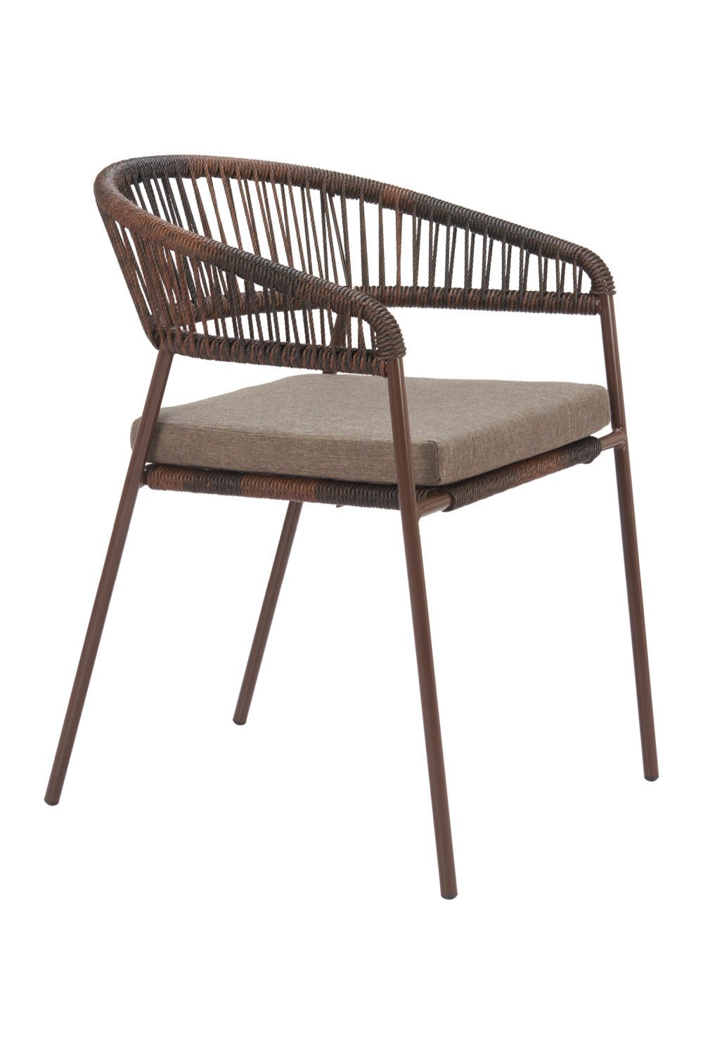 Brown Rattan Outdoor Dining Chairs (2) | Oroa.com