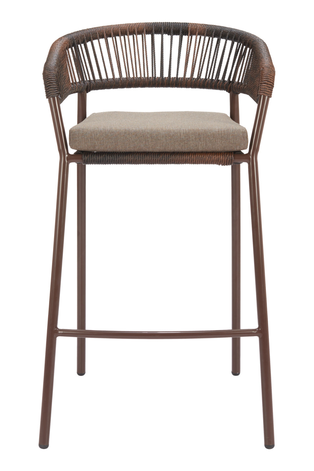 Brown Rattan Outdoor Bar Stools (2) | Oroa.com