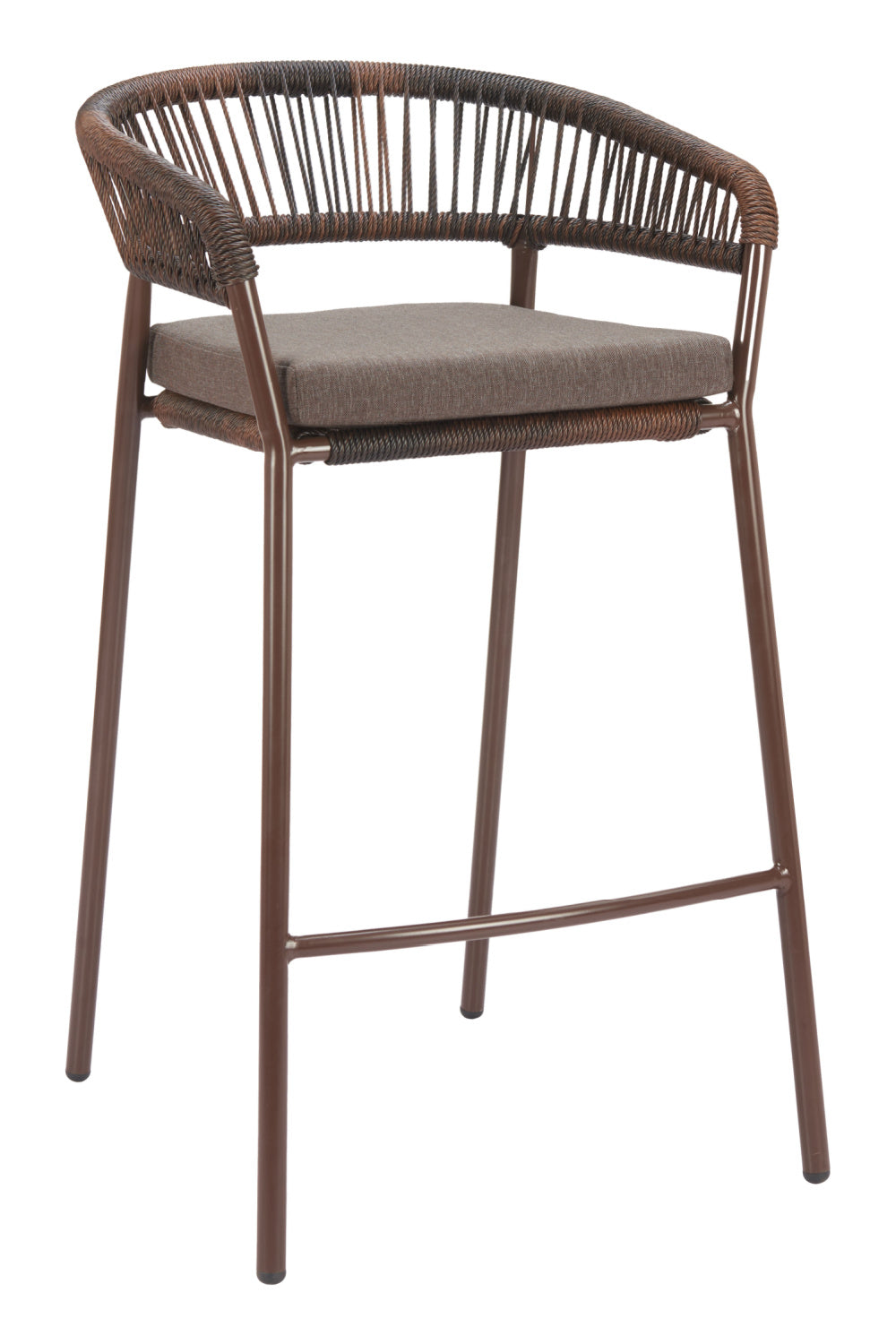 Brown Rattan Outdoor Bar Stools (2) | Oroa.com