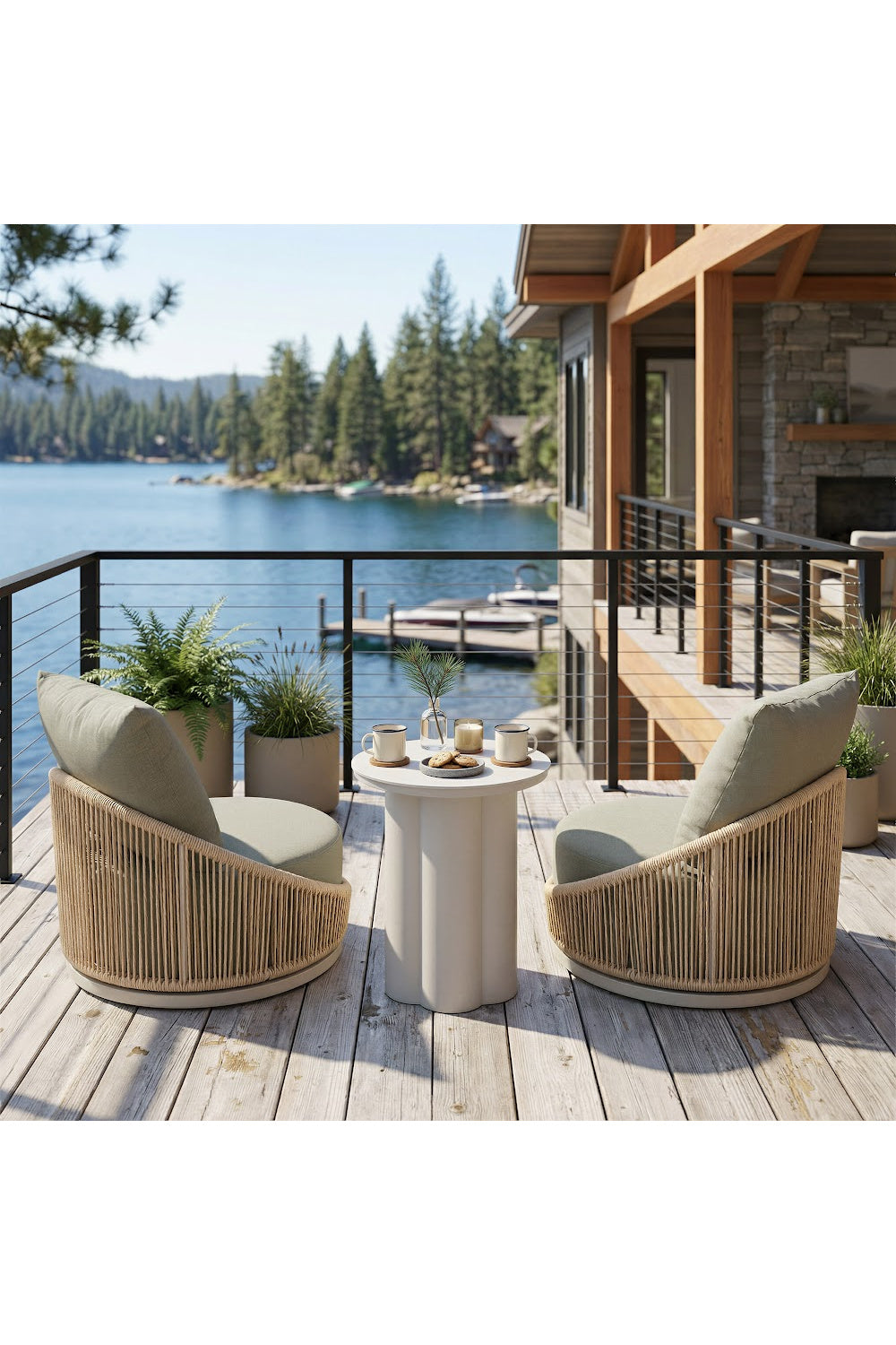 Rattan Weave Outdoor Swivel Chair | Oroa.com