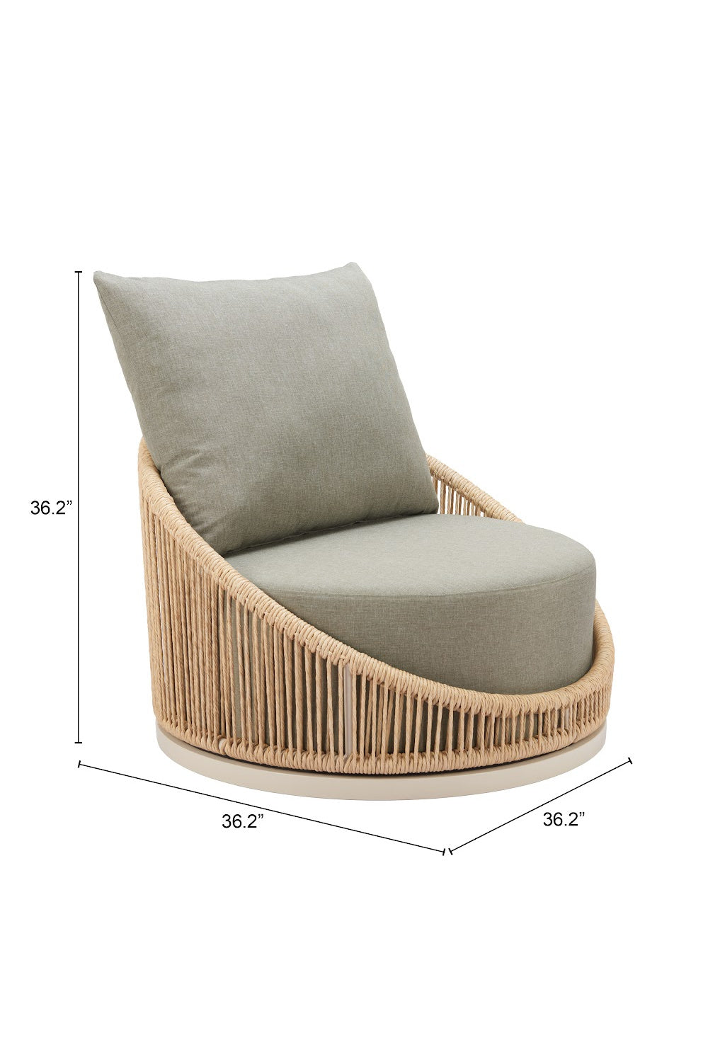 Rattan Weave Outdoor Swivel Chair | Oroa.com