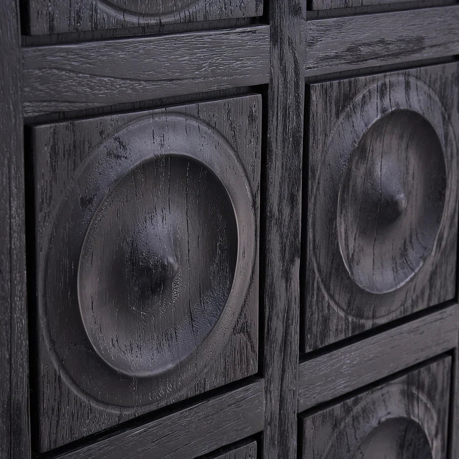 Mindi Wood Circles Cabinet | Oroa.com