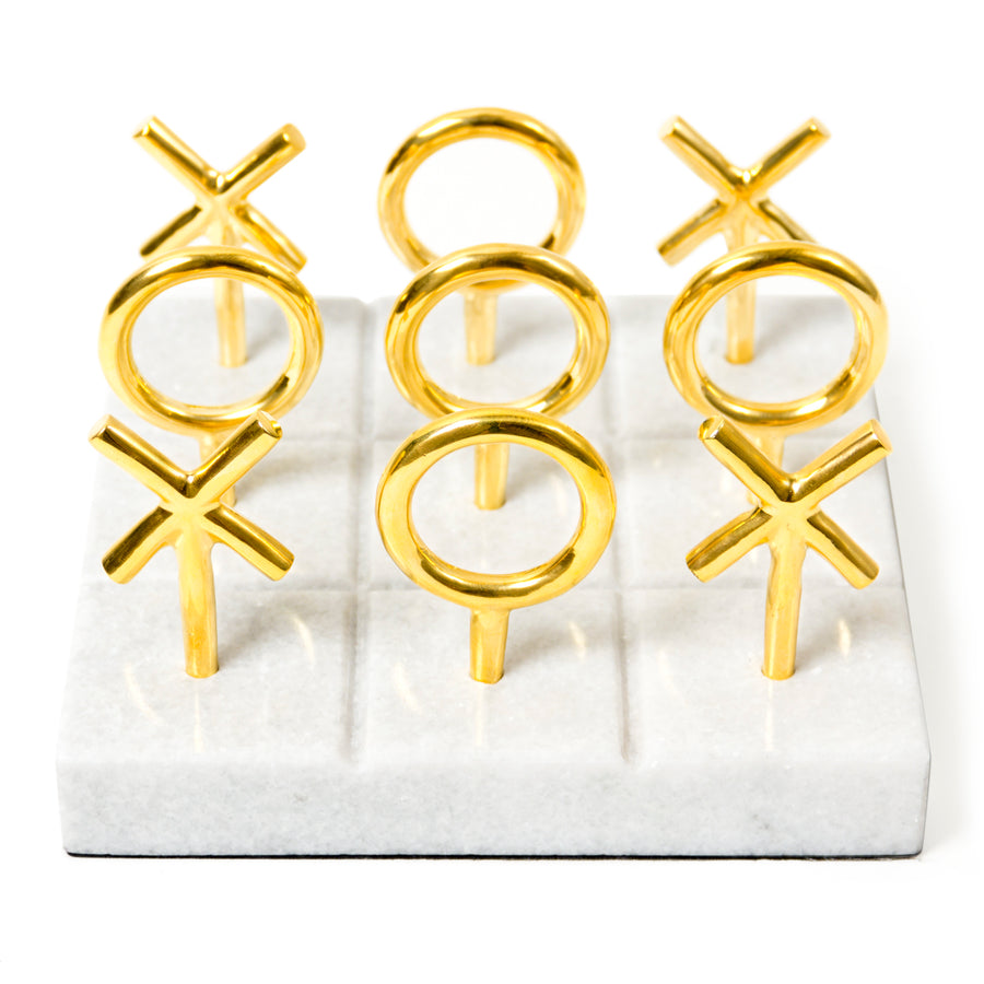Marble Base Tic-Tac-Toe Set | Oroa.com