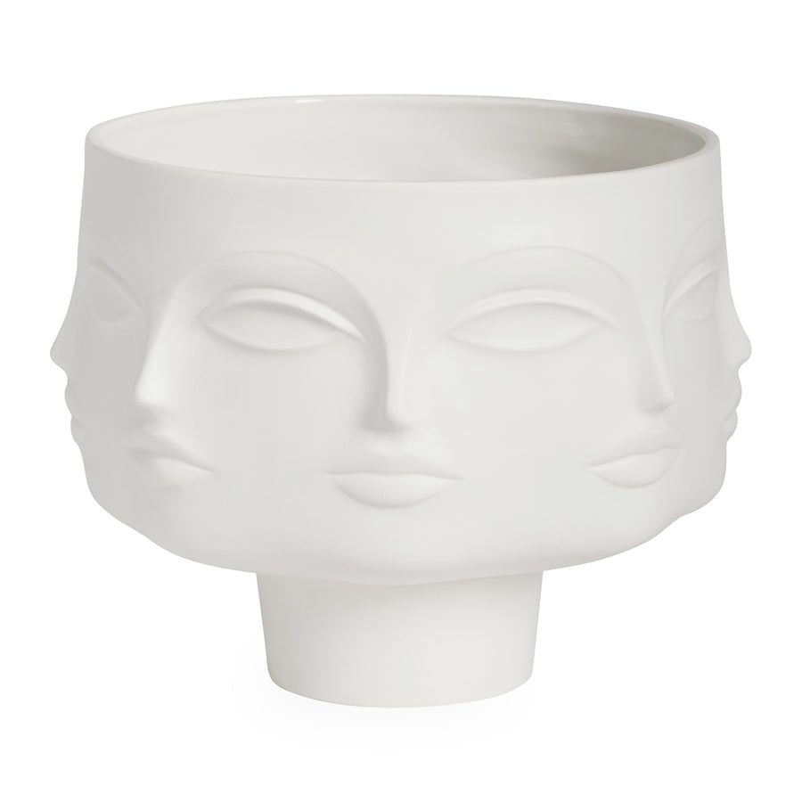Matte Porcelain Face Pedestal Bowl | Oroa.com