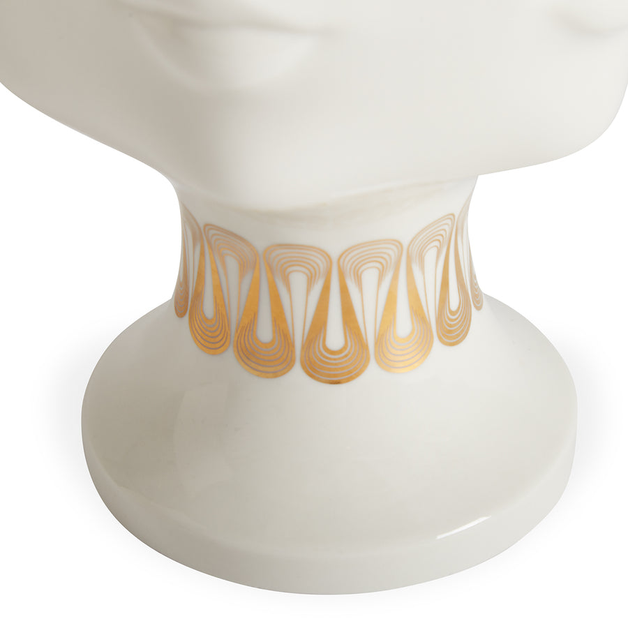 Gilded Porcelain Face Urn | Oroa.com