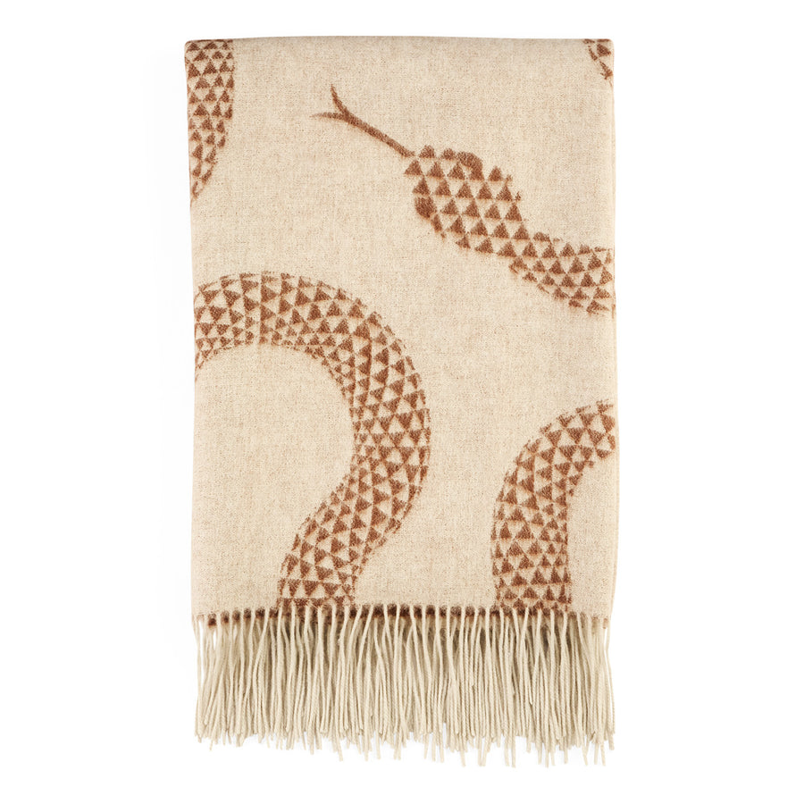 Serpent Print Wool Throw | Oroa.com