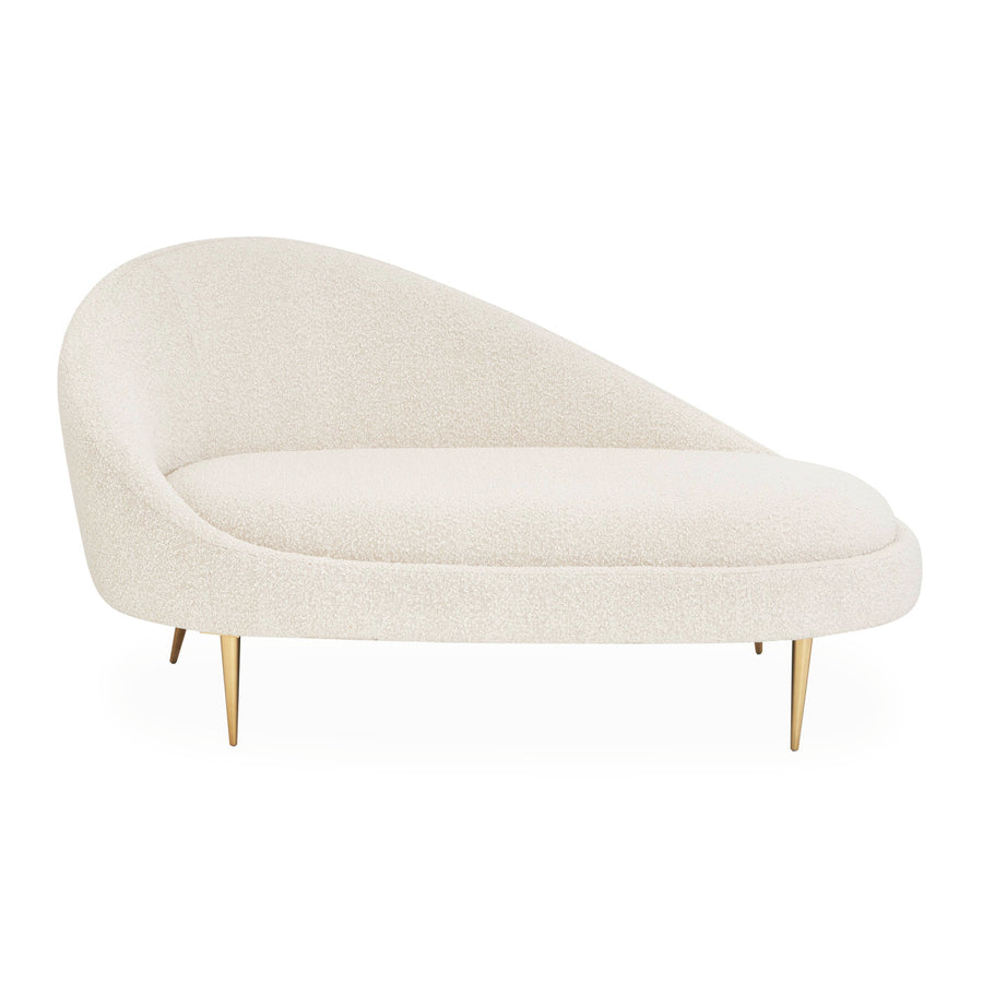 Sloped-Back Bouclé Chaise | Oroa.com