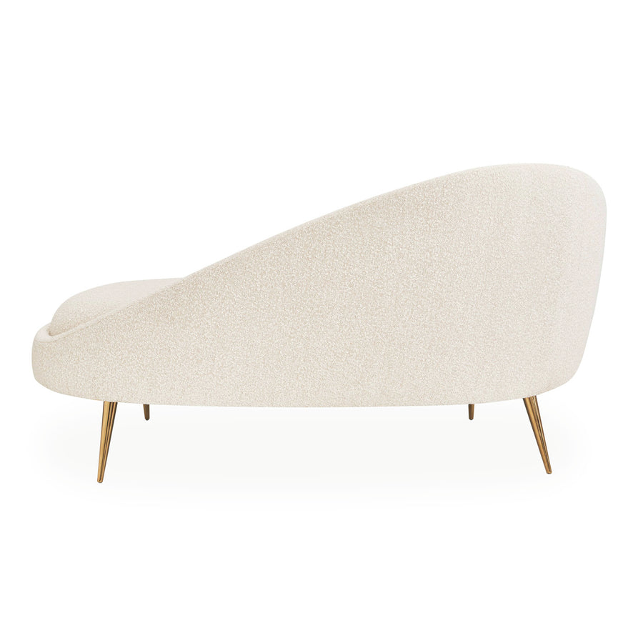 Sloped-Back Bouclé Chaise | Oroa.com
