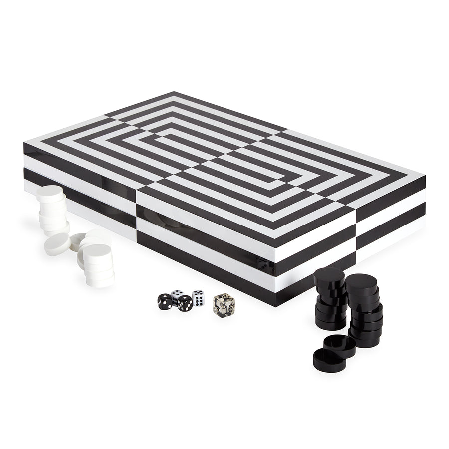 Black & White Backgammon Set | Oroa.com