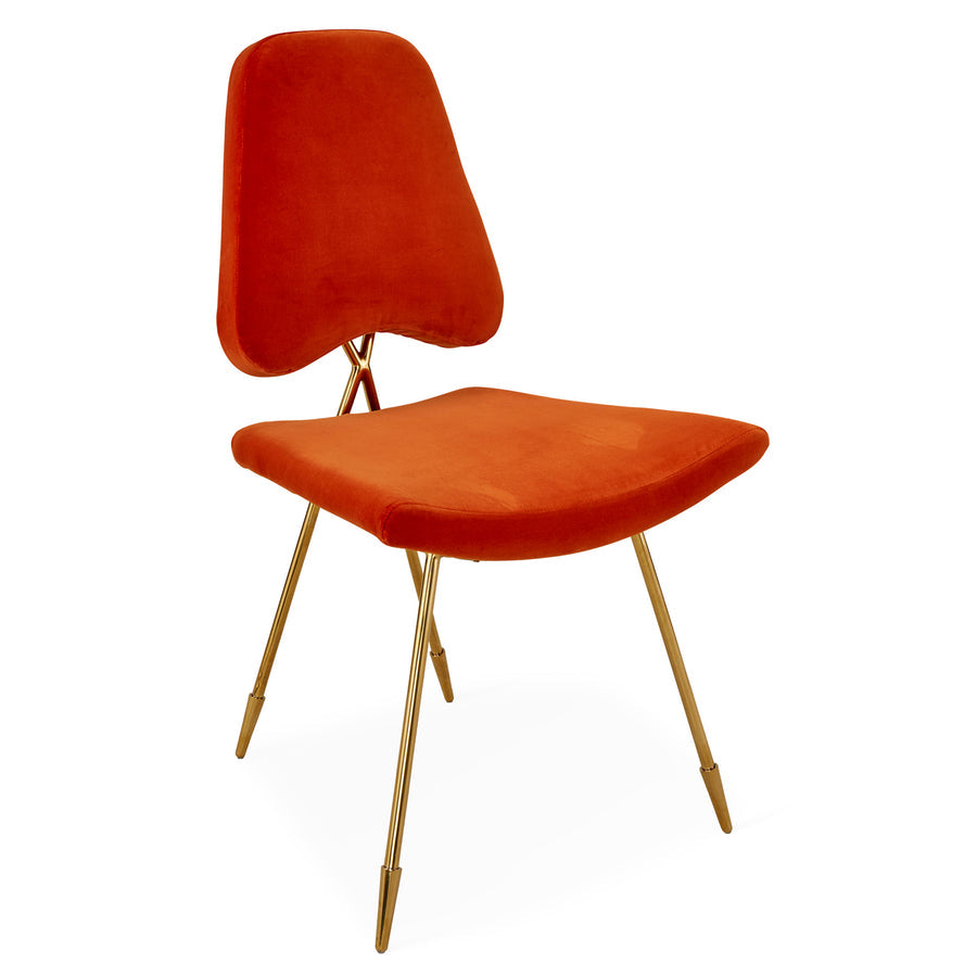 Crisscross Brass Frame Dining Chair | Oroa.com