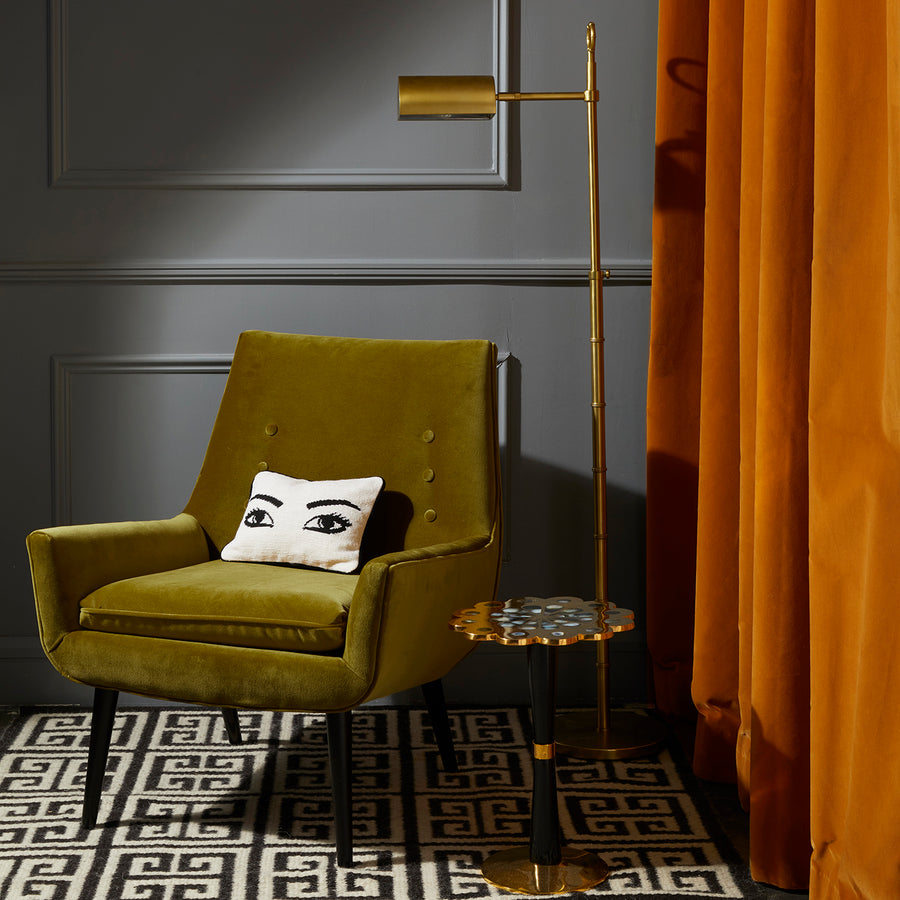 Bamboo Detail Brass Floor Lamp | Oroa.com