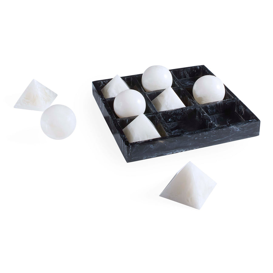 Black & White Tic-Tac-Toe Set | Oroa.com