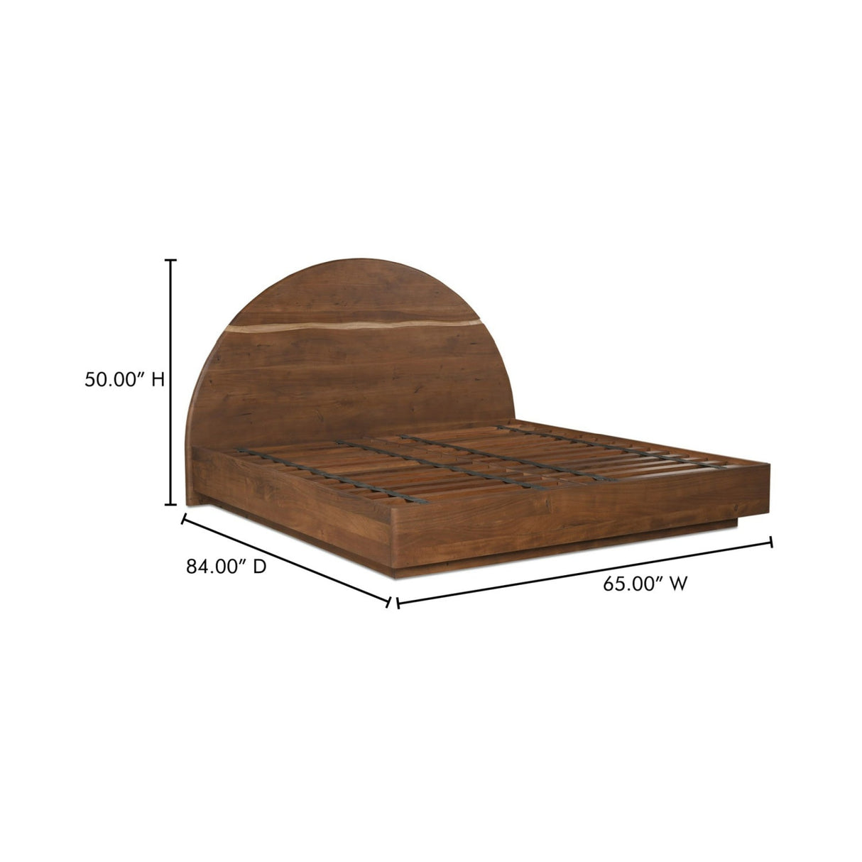 Modern European furniture - Arched Acacia Wood Bed - www.oroa.com | Oroa.com
