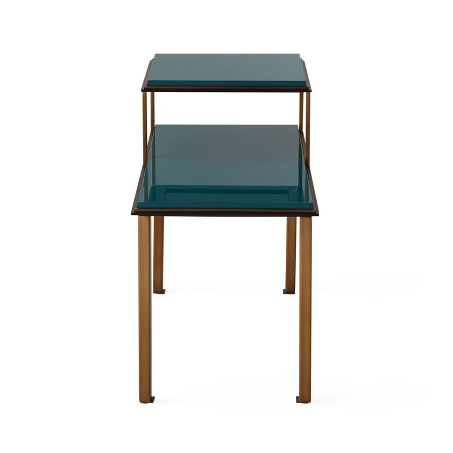 Teal Lacquered Telephone Table | Oroa.com