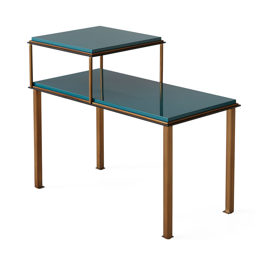 Teal Lacquered Telephone Table | Oroa.com