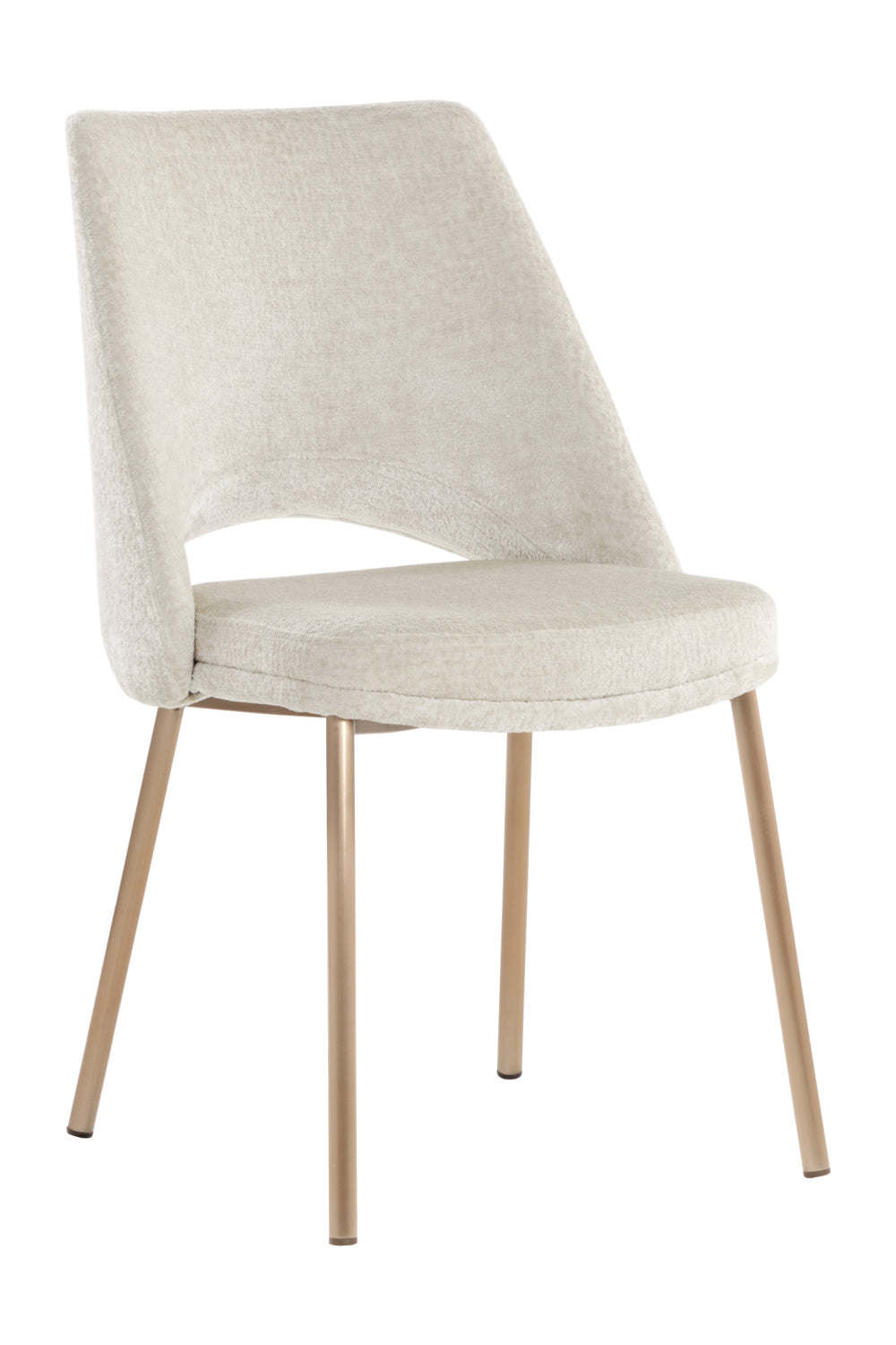 Modern European furniture - Cutout-Back Fabric Dining Chairs (2) - www.oroa.com | Oroa.com