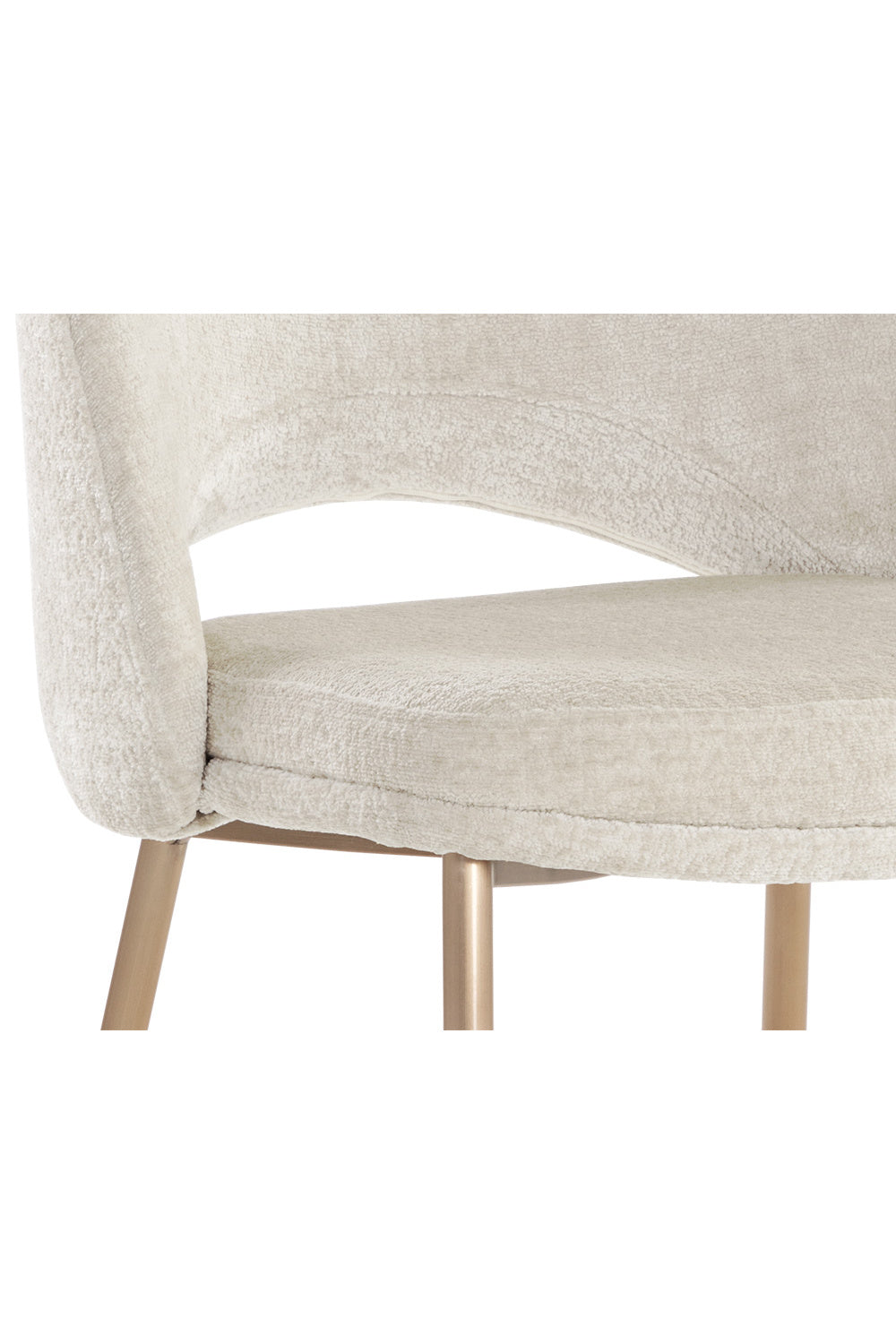 Modern European furniture - Cutout-Back Fabric Dining Chairs (2) - www.oroa.com | Oroa.com