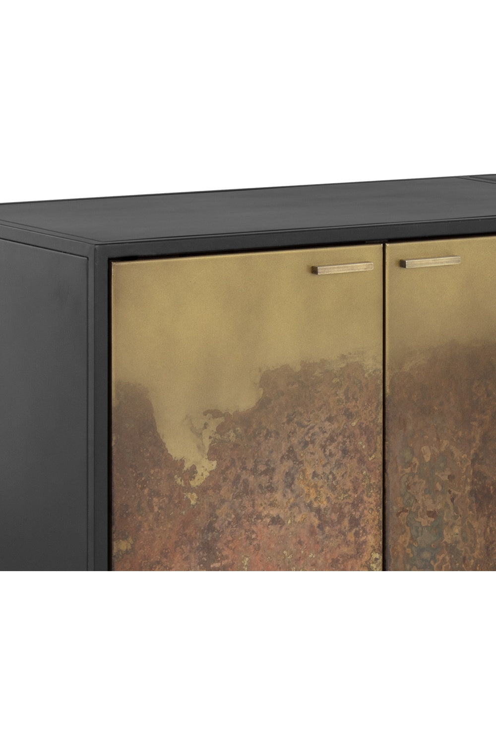 Modern European furniture - Antique Brass Patina 4-Door Cabinet - www.oroa.com | Oroa.com