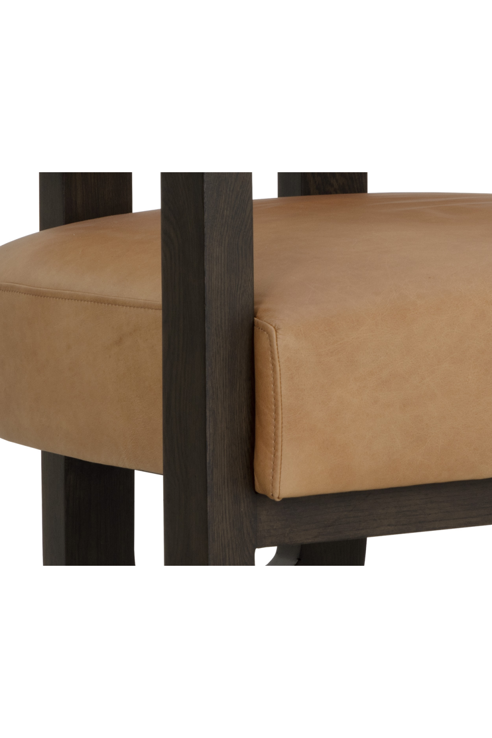 Modern European furniture - Brown Leather 3-Legged Lounge Chair - www.oroa.com | Oroa.com