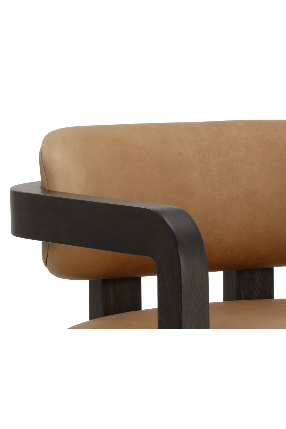 Modern European furniture - Brown Leather 3-Legged Lounge Chair - www.oroa.com | Oroa.com