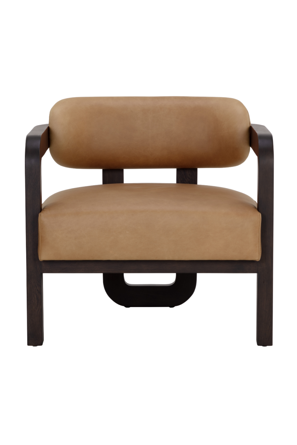 Modern European furniture - Brown Leather 3-Legged Lounge Chair - www.oroa.com | Oroa.com