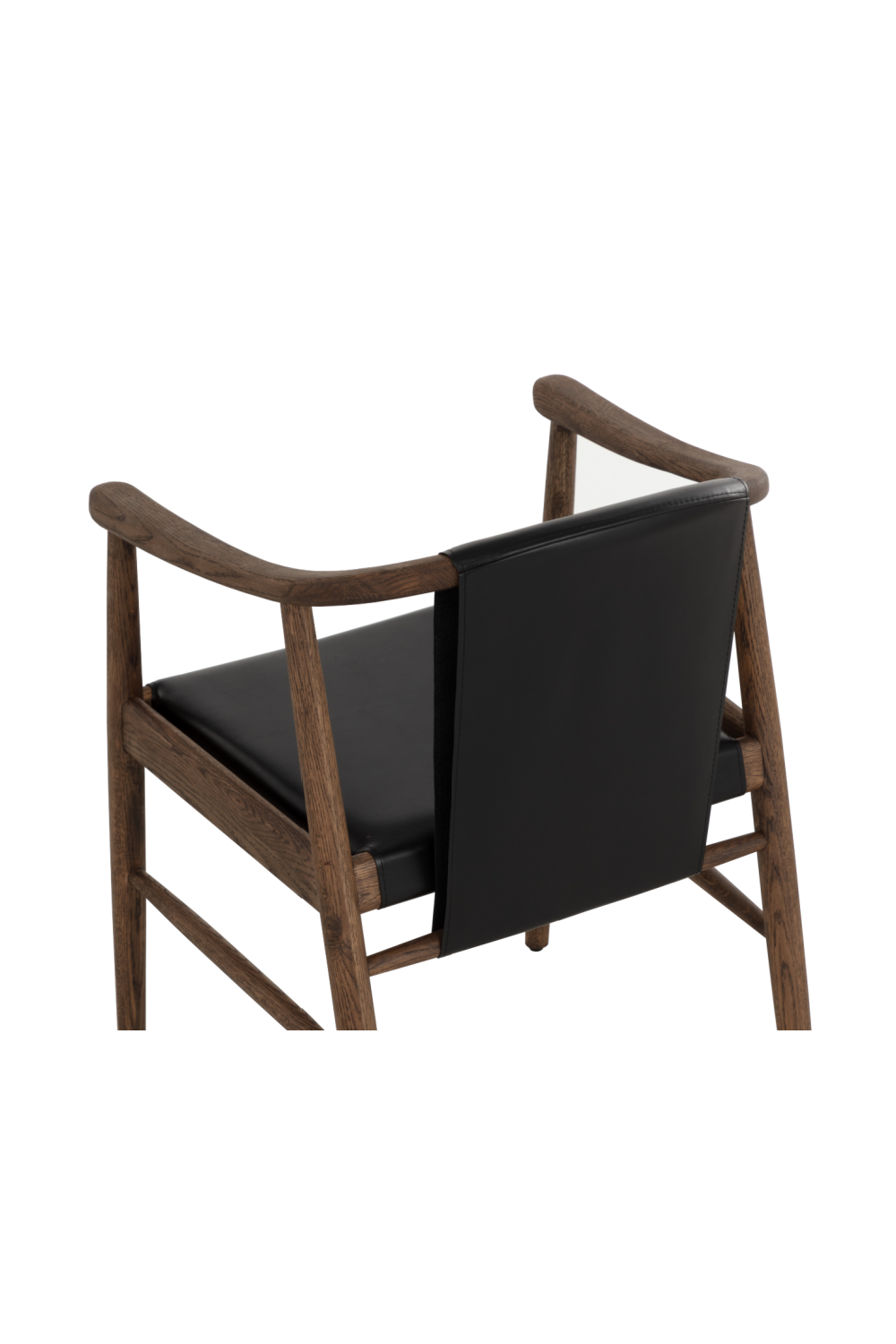 Modern European furniture - Oak Black Leather Dining Chair - www.oroa.com | Oroa.com