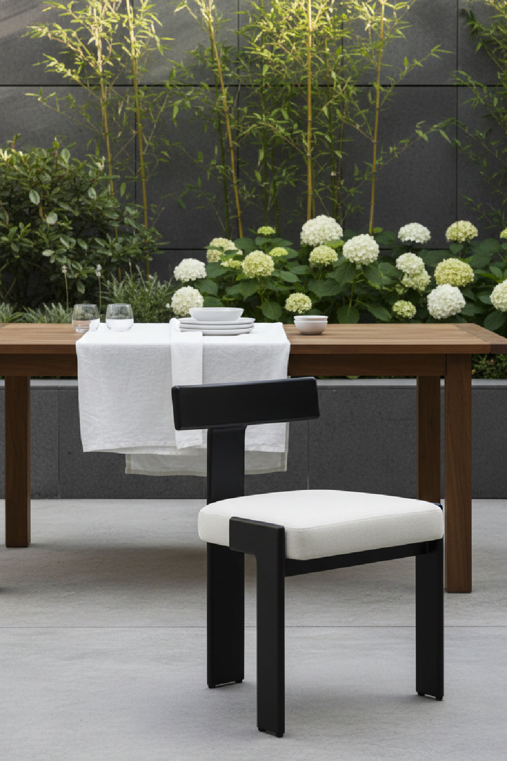 Modern European furniture - T-Shaped Back Indoor/Outdoor Dining Chairs (2) - www.oroa.com | Oroa.com