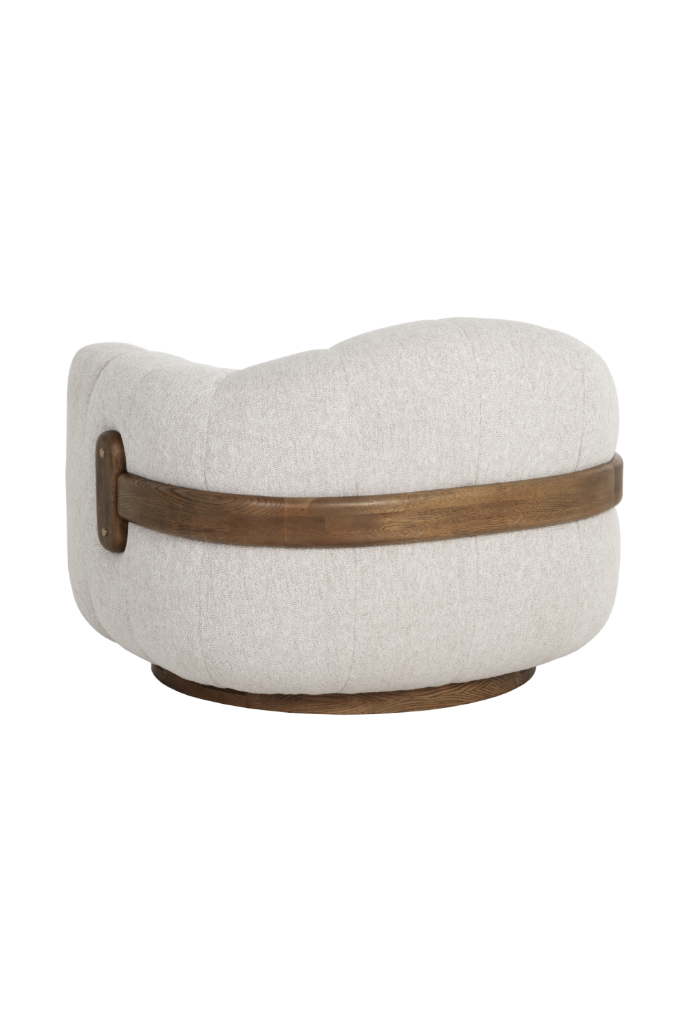 Modern European furniture - Cream Channeled Swivel Lounge Chair - www.oroa.com | Oroa.com